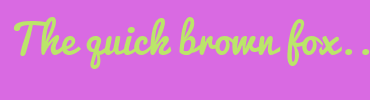Image with Font Color BBE56A and Background Color D96AE2